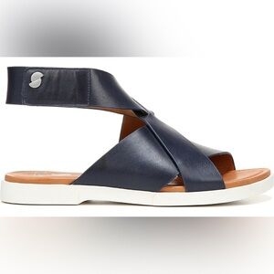 Franco Sarto Akasha Sandals Navy Blue Crisscross Strap Size 6